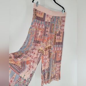 Melissa Paige Boho Paisley‎ Palazzo Wide Leg Pants Size L